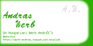 andras werb business card